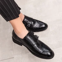 tenis masculino genuine leather shoes for men black slip on fashion casual flats england style business dress loafers moccasins