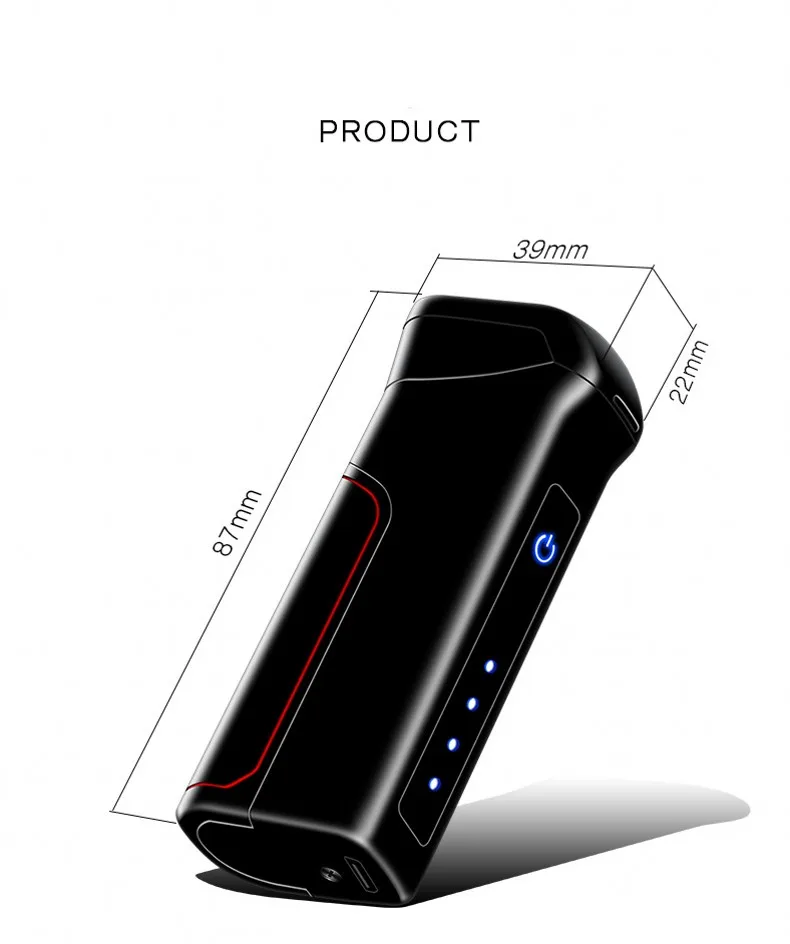 Плазменная Зажигалка Encircle Arc 800 мАч съемный большой аккумулятор Usb ветрозащитный