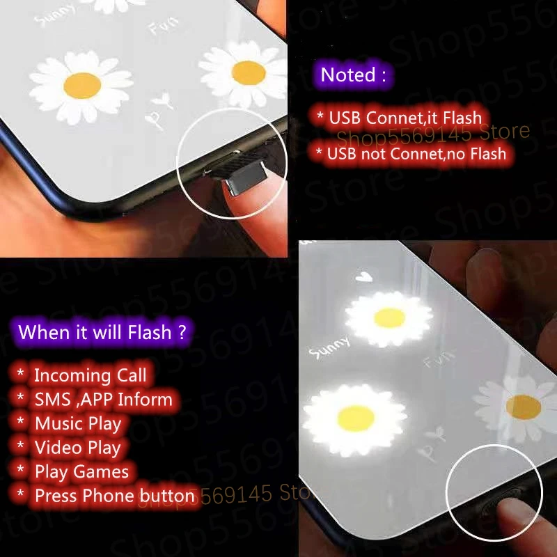 Чехол для Huawei P20 P30 P40 Pro Mate 20 30 40 Plus Nova 6 5G Honor pro со светодиодной подсветкой |