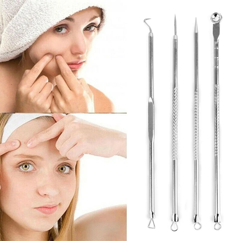 4 шт Blackhead прибор для удаления прыщей акне Belmish экстрактор вакуумный ExtrusionAcne палка