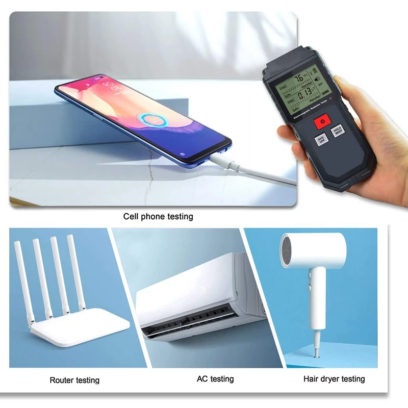 

EMF Electromagnetic Radiation Tester Hand-Held Digital LCD EMF Detector Great Tester for Office Outdoor Ghost Hunting