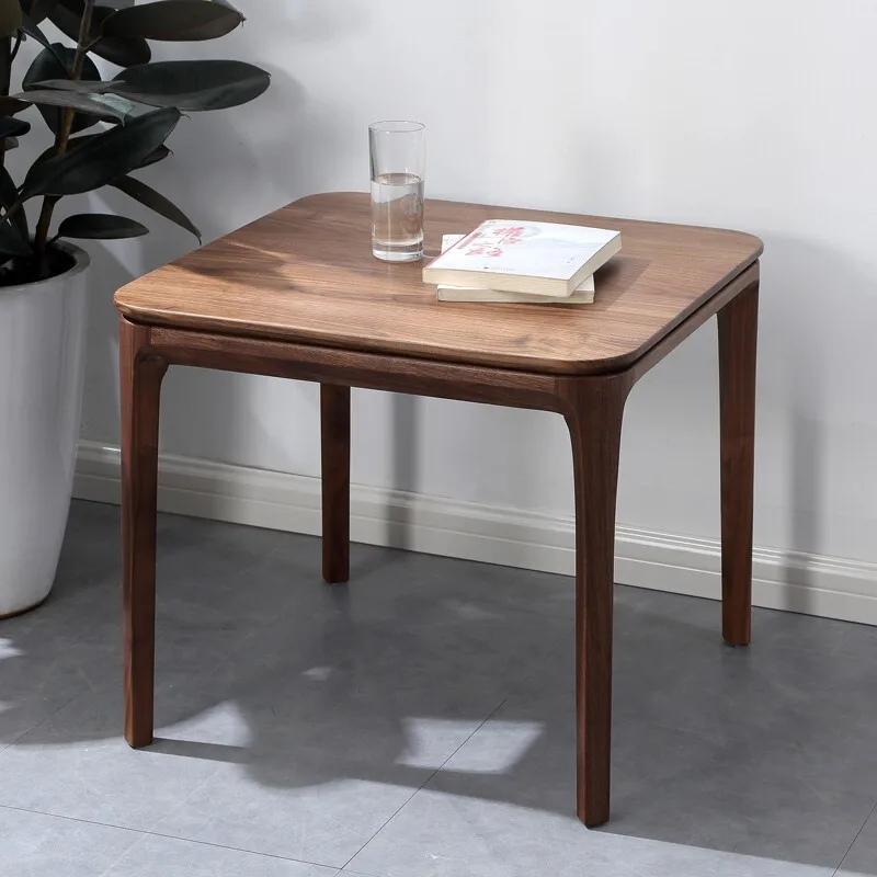 

Угловой боковой столик для гостиной из черного ореха, журнальный столик для нескольких столов