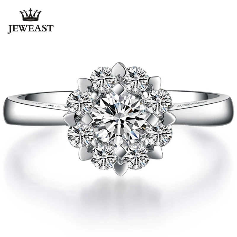 Кольцо из натурального золота 18 К Настоящее золото кольцо цельного Модные