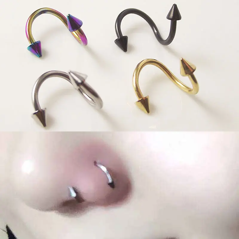 

2 шт., кольца для пирсинга из нержавеющей стали