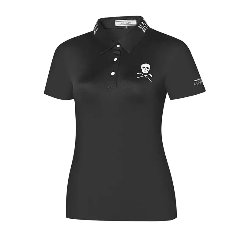 

2022 Summer Women's Golf Short-Sleeved T-Shirt Lapel Quick-Drying Slim Outdoor Sports Leisure Tops High-Quality Golf Clothing