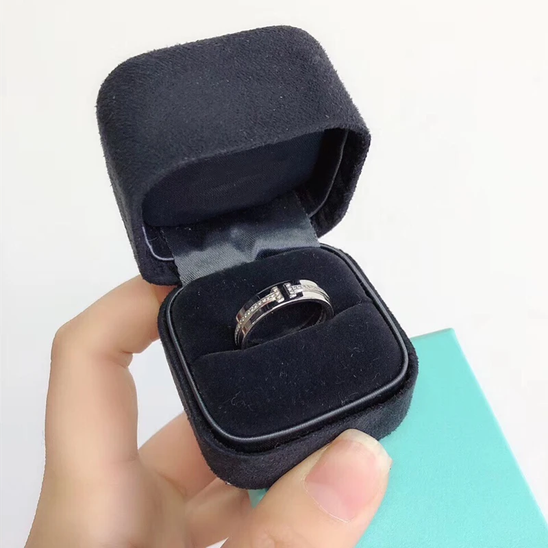 Женское кольцо с логотипом оригинальное из стерлингового серебра 1:1 S925 пробы