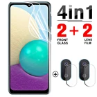 Гидрогелевая пленка 4 в 1 для Samsung Galaxy A02, полноэкранная Защитная пленка для Svmsung A02, A02s, A01, защитная пленка, не стекло