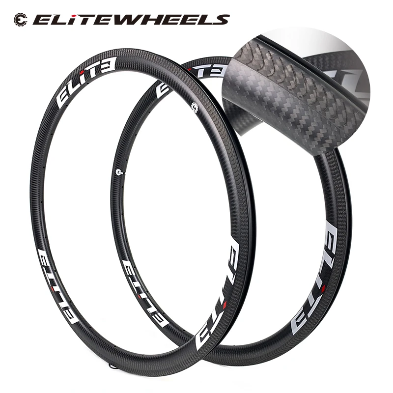 Обод ELITEWHEELS 700c 38 мм углеродное волокно A1 поверхность лазерного тормоза 3K саржа