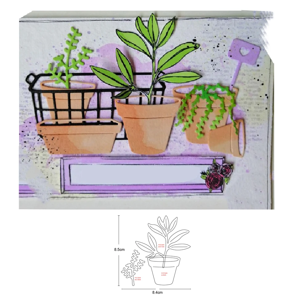 

Metal Cutting Dies Plant Pot die mould template for DIY Scrapbooking Album Decor Embossing Paper Card Crafts Die Cut