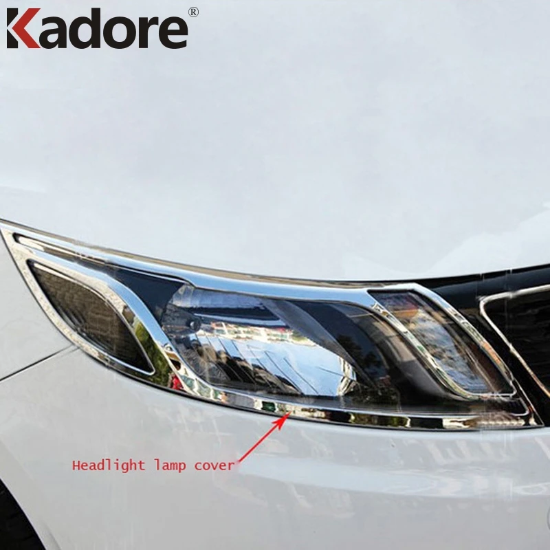 Для Kia Rio K2 2011 2014 2015 хром головной светильник крышка головки спереди Светильник