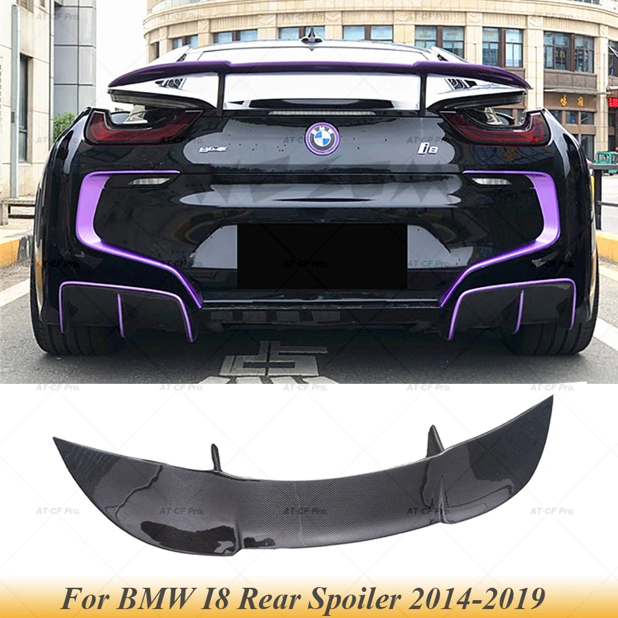I8 Carbon Fiber FRP Rear Spoiler Trunk Lip Boot Wing Decoration Car Styling Tuning For BMW 2014 2015 2016 2017 2018 2019 | Автомобили и