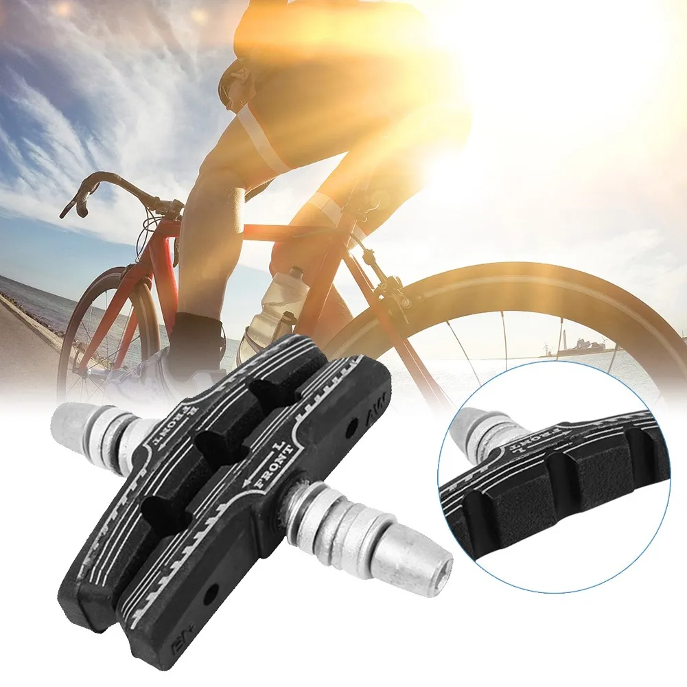 

2 Pair 70mm Bicycle V Brake Pads MTB Mountain Road Bike Cycle Parts Rubber Alloy V Brake Pad Bike Accessories