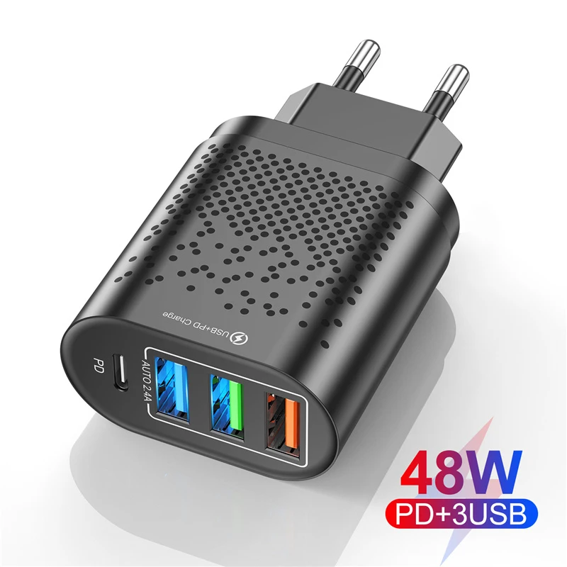 

Зарядное устройство с 4 USB-портами, 48 Вт
