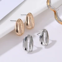 hocole geometric metal earrings for women handmade vintage goldsilver color claw metal drop earring female 2019 fashion jewelry