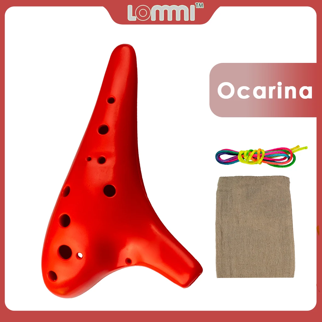 

LOMMI 12 Hole Alto C Ocarina Resin Material Unique Design And Well Tuned And Crafted Comfortable To Hold And Play
