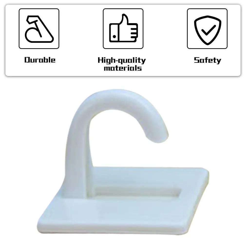 1 шт. Белый Самоклеющийся пластиковый квадратный крючок маленькая настенная