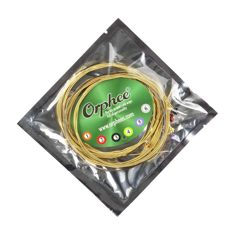 Orphee 6 шт./компл. акустическая гитара шестигранный сердечник + 8% никель бронзовый