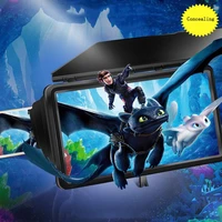 12 inch telescopic 3d mobile phone screen magnifier hd anti reflective movie video holder projector for cell phone accessories
