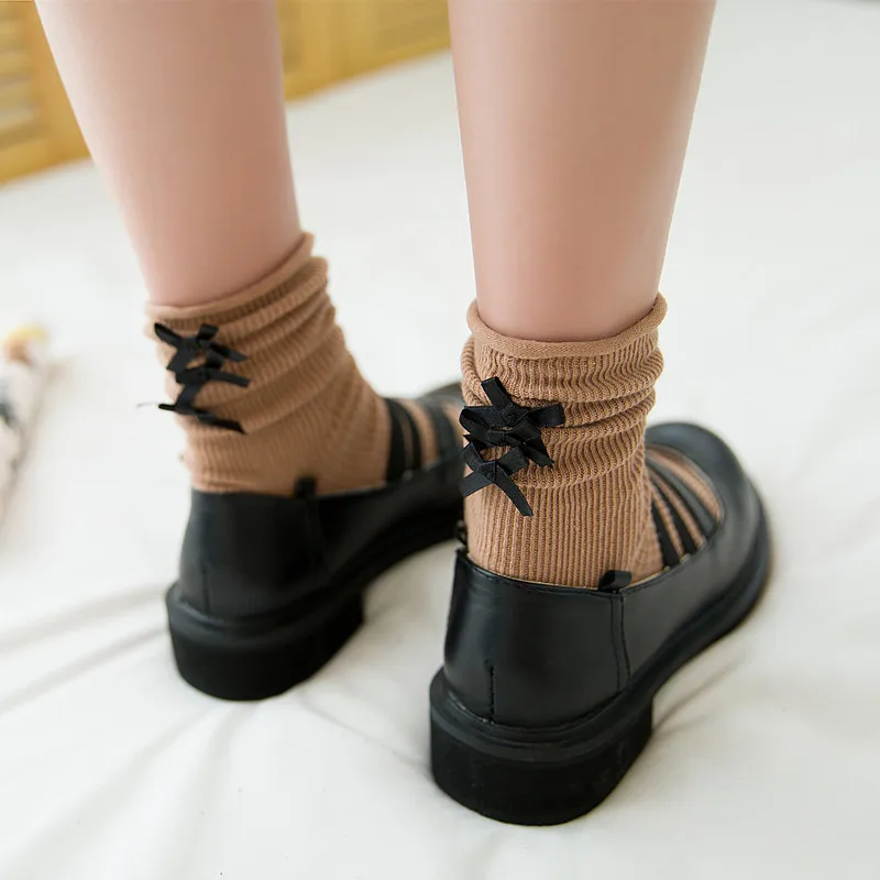 Осенне зимние новые хлопковые женские носки без пятки Японские Женские с