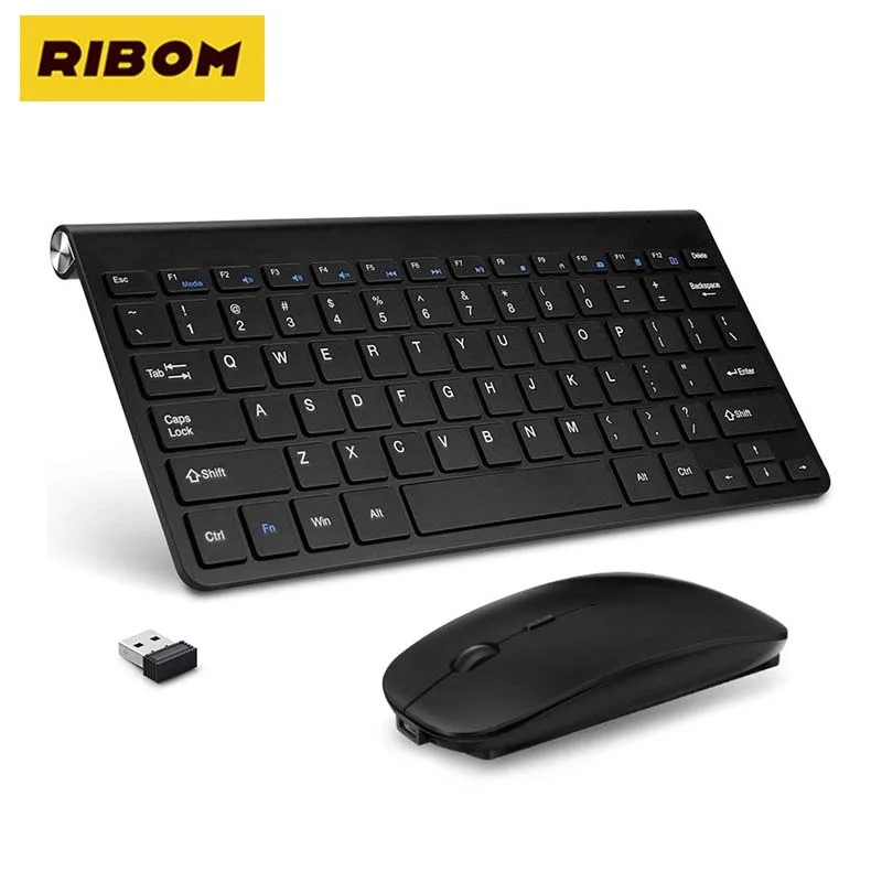 

Wireless Mouse Kit Wireless Keyboard 2.4G USB Mini PC Keyboards For Laptop TV Computer Mause And Keyboard Rubber Keycaps Combos