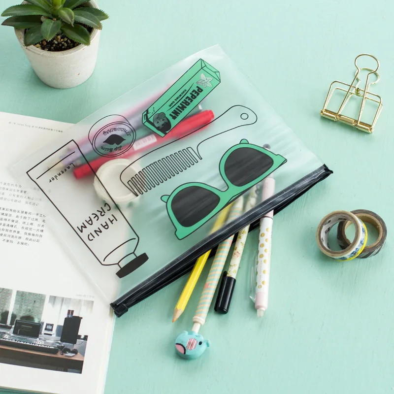 ПВХ держатель сумки на молнии Дневник для ноутбука аксессуар билетов карты