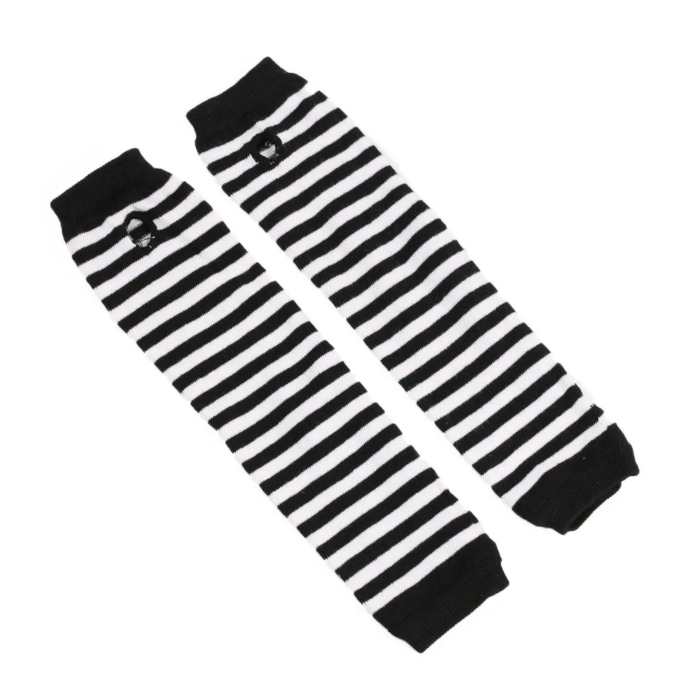 

2021 Women Long Fingerless Gloves Fashion Striped Elbow Gloves Warmer Knit Mittens Work Gloves