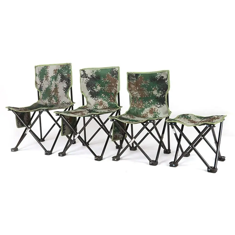 Ultralight Aluminum Alloy Foldable Four Corners Chair Camouflage Outdoor Stool Seat for Camping Hiking Fishing Picnic | Спорт и