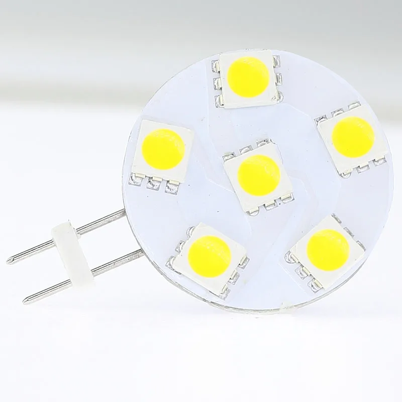 Приглушаемая Светодиодная лампа G4 6 светодиодов 5050smd широкий диапазон напряжения