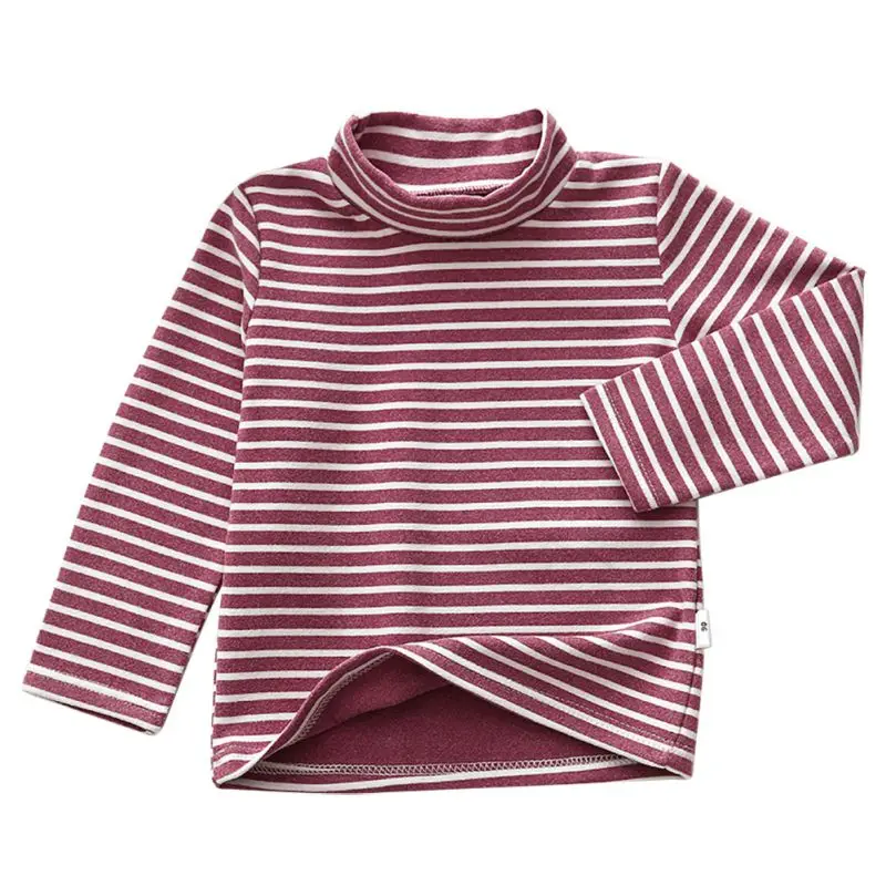 

Baby Boys Girls T-shirts Kids Casual Turtleneck Bottoming Children Long Sleeve Warm Tops Clothing Hot