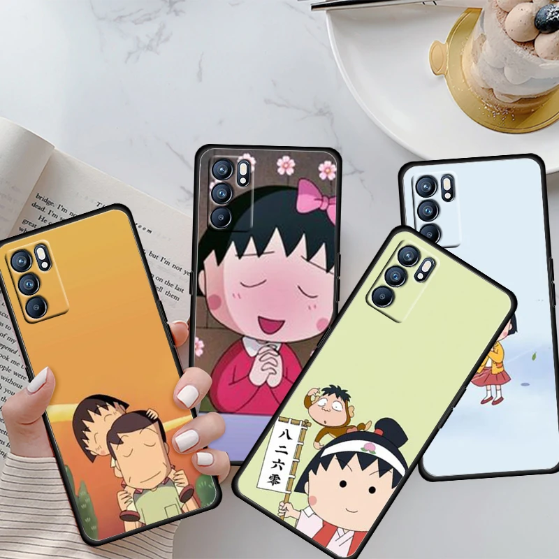 

Anime Little Maruko Girls For OPPO Reno 6 5 4 3 2 2Z 2F Z 4F 4SE 4Z 4G 5G Pro Plus Lite Silicone Soft Black Phone Case Shell