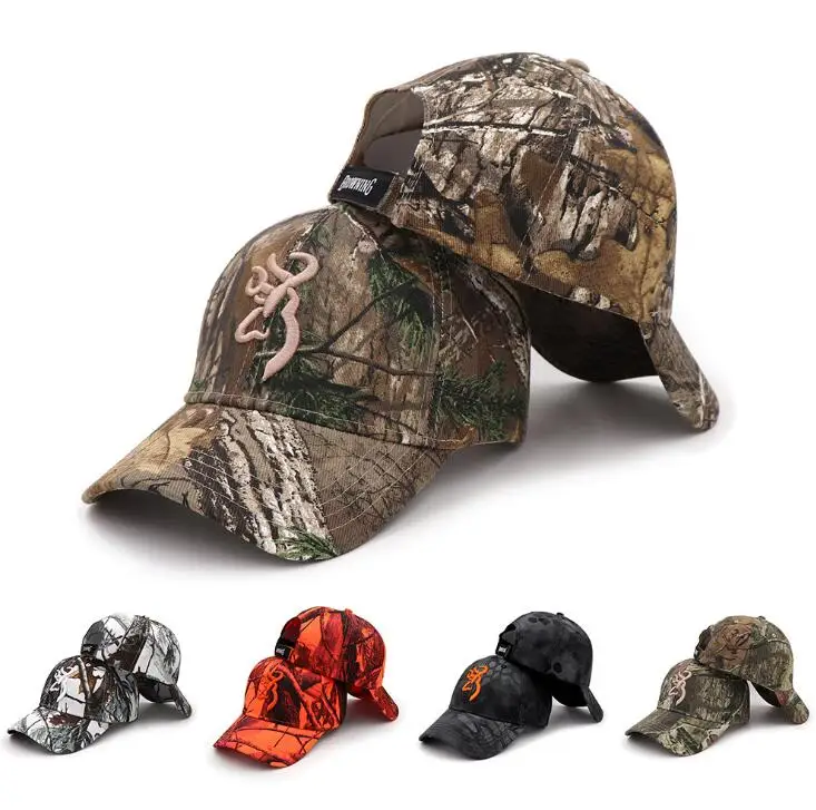 Бесплатная доставка Browning Realtree AP®Blaze оранжевые камуфляжные охотничьи кепки