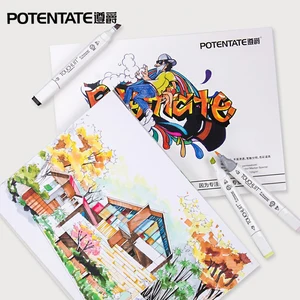 POTENTATE A5A4A3 Glue Sealing Marker PadBookPaper Sketchbook Paper No Penetration Paper Hand Painted PadPaper Art Supplies