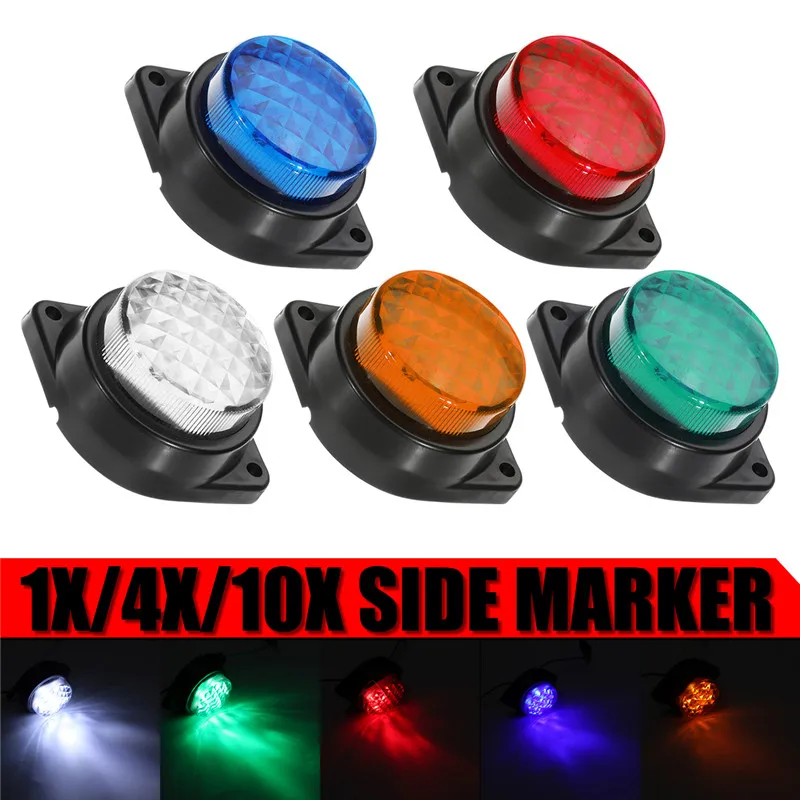 

2 шт/10 шт 6 светодиодный светильник просвет спереди и сзади боковые габаритные светодиодный индикатор лампы круглый наружный Дисплей Ширина...