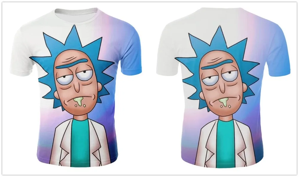Новинка года; футболка с Мужская 3D футболка Rick and marty By Jm2; летняя футболка; футболки с короткими рукавами и круглым вырезом; Прямая поставка;