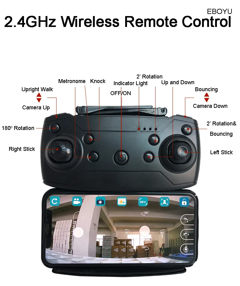 EBOYU PEG700 2,4 г Большой Глаз WiFi FPV 720P HD камера RC прыгающий игрушечный автомобиль прыжок высокий трюк автомобиль музыка светодиодный фары RC отскок автомобиль подарок игрушка