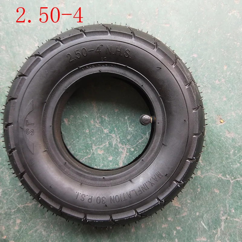 inner and outer tire Размер 2,50-4 Внутренняя труба шины 60/100-4 шина для газа и электрического скутера велосипед металлический клапан TR87 скутер инвалидная коляска колеса - Цвет: inner and outer tire