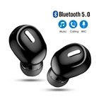 Мини-наушники-вкладыши 5,0 Bluetooth, HiFi беспроводная гарнитура со спортивными наушниками, стерео звук, наушники для всех телефонов