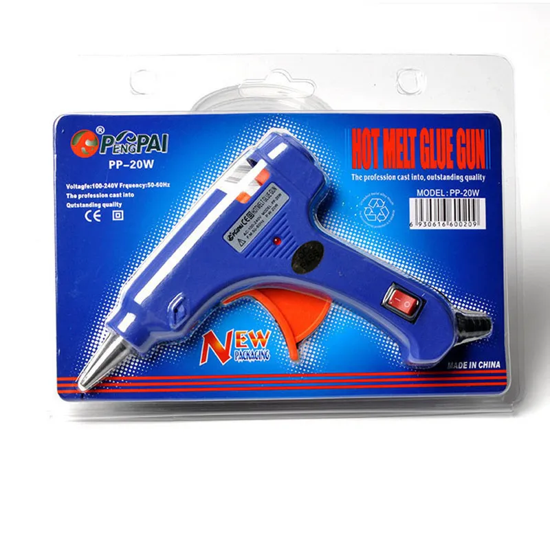 Высокая температура нагреватель горячего расплава клея пушка синий 20 Вт
