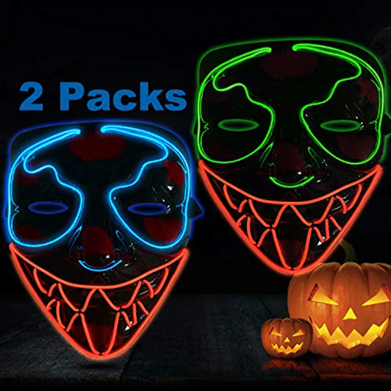2 шт./упаковка светодиодная маскарадная светодиодный ка для Хэллоуина