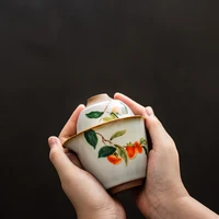 luwu ceramic teapot gaiwan with 2 teacups chinese kung fu tea set drinkware