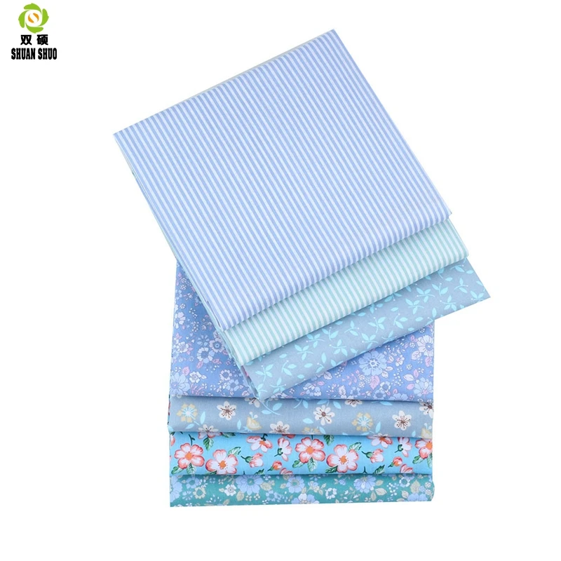 Хлопковая ткань Shuangshuo Flora & stripeTissus в стиле пэчворк четверть толстых пучков для