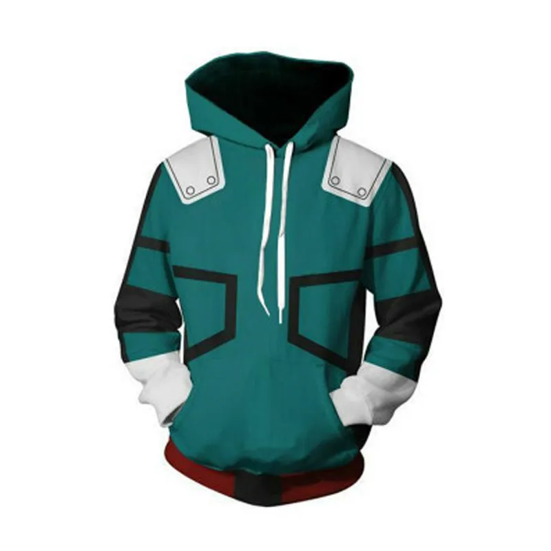 Новинка толстовка с капюшоном для косплея мидория изюку из аниме Моя геройская