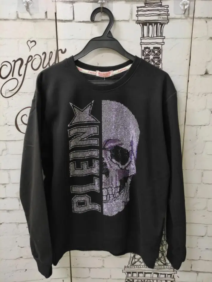 Новинка 2021 мужские комплекты Стразы толстовка с капюшоном и брюки повседневный