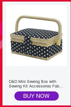 New Handmade Sewing Basket with Sewing Kit Accessories Fabric Crafts Sewing Tools Storage Box Christmas Box gift