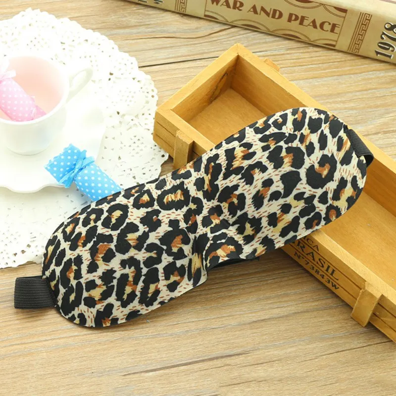Leopard print Новая 3D маска для сна, маска для глаз, повязка на глаза, светильник для сна, повязка на глаза, пена с эффектом памяти, расслабляющая - Цвет: Leopard print