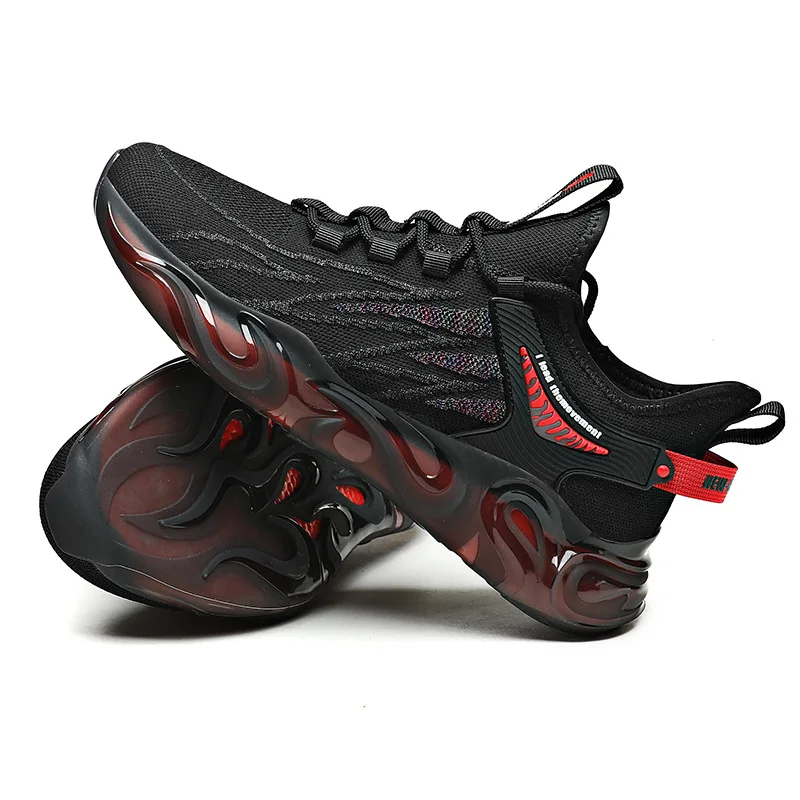 

Shoes for Men Flame Bottom Popcorn Shoes Sports Casual Men Shoes Fashion Weave Soft Sole Shoes Men Sneakers Mens Gym Shoes