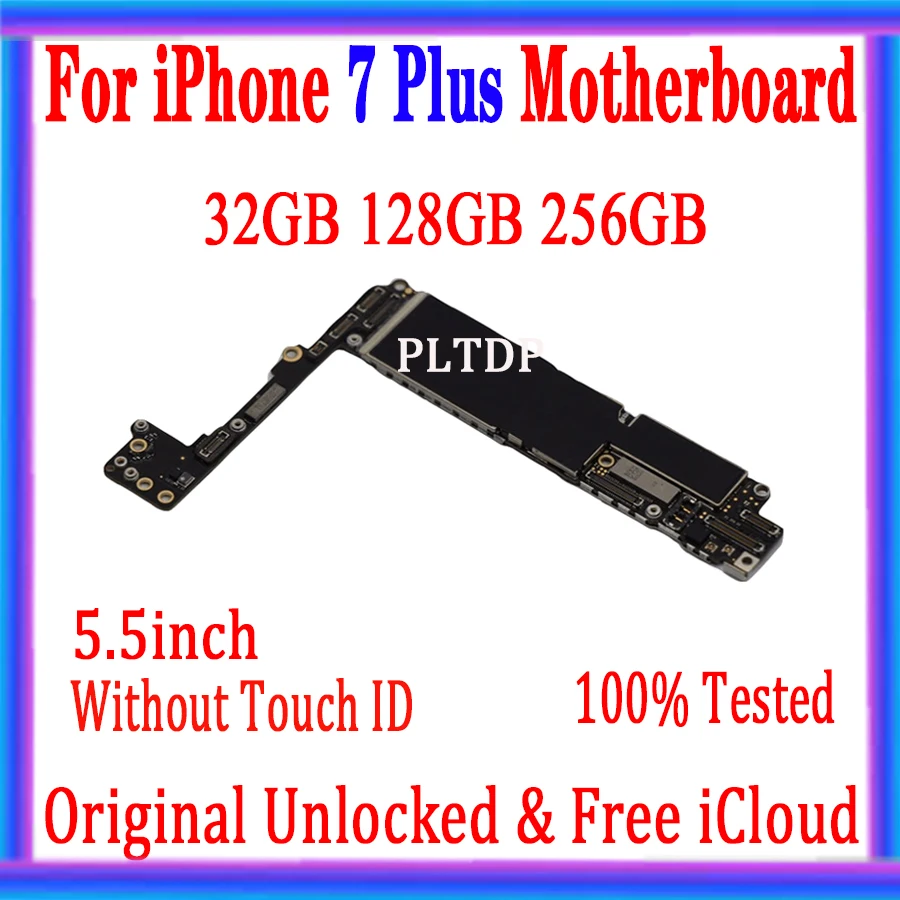 

Original Motherboard For iPhone 7Plus 100% Unlocked Mainboard Without Touch ID IOS Logic Board With Chips,Good Working