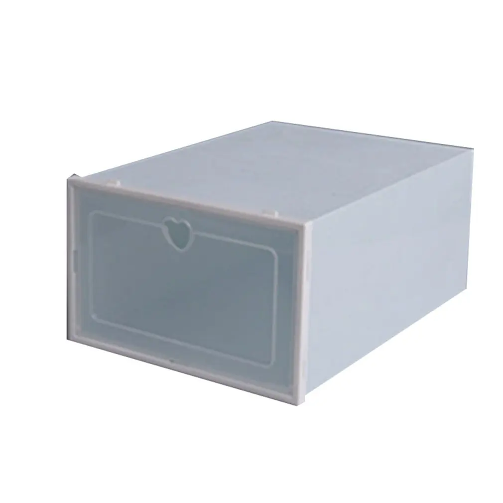 Складная прозрачная коробка для обуви утолщенный ящик чехол искусственная