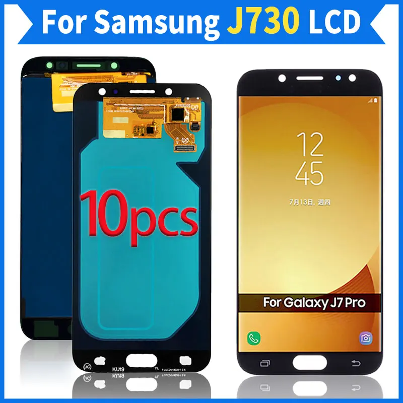 

10Pcs/Lot Super AMOLED For Samsung Galaxy J7 Pro 2017 LCD J730 J730F Display and Touch Screen Digitizer Assembly Mobile Phone