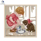 Набор для вышивки крестиком с изображением кота, 11CT 14CT, хлопок, холст, вышивка, декор для детской комнаты